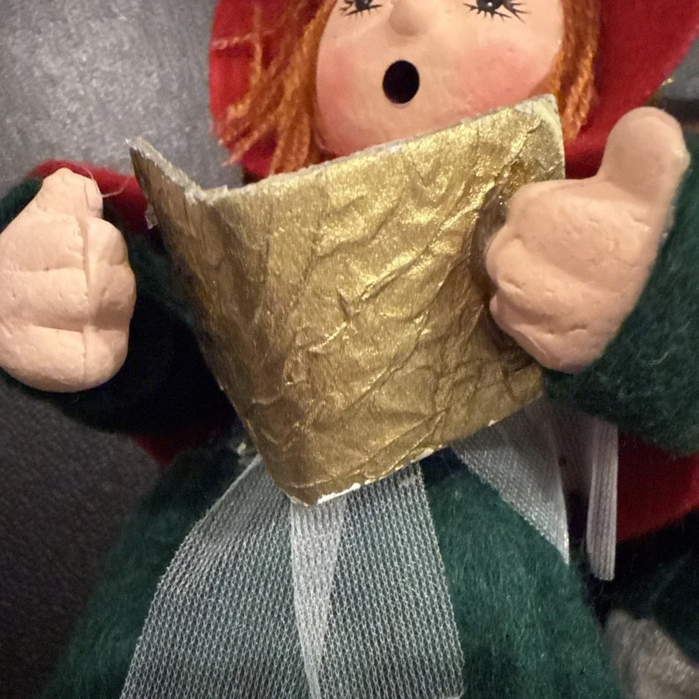 Vintage Paper Mache Christmas Carolers Figurines‎ Holiday Victorian Ornament #9
